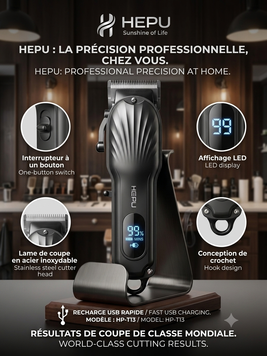 HEPU HP-T13 — Tondeuse Professionnelle
